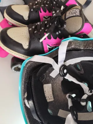 Patines Oxelo Talla 40 + Protecciones y Casco