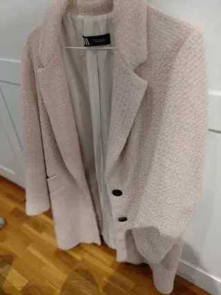 Abrigo Zara Rosa Pastel Talla L