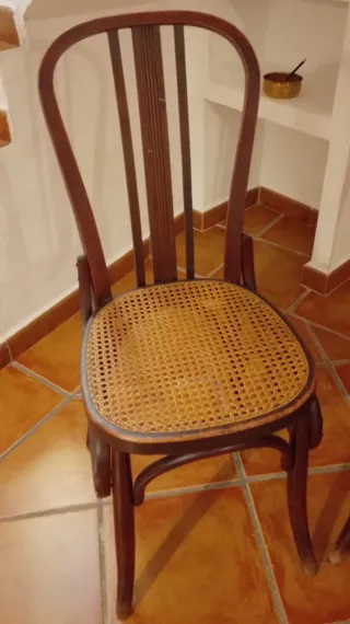 Juego 2 Sillas Rejilla Madera