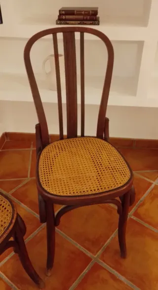 Juego 2 Sillas Rejilla Madera