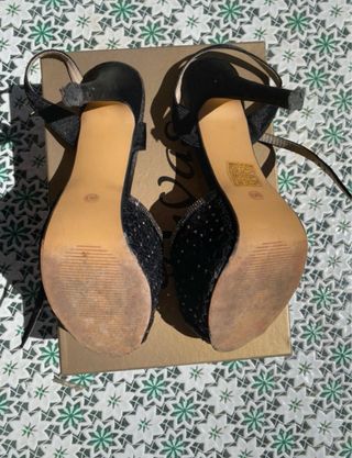 Sandali DiVas neri tacco alto pizzo strass 39