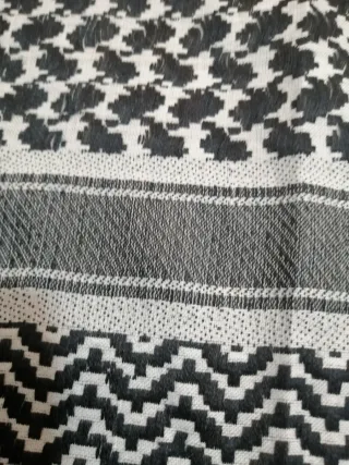 Keffiyeh Palestinese Nero e Bianco