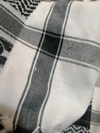 Keffiyeh Palestinese Nero e Bianco