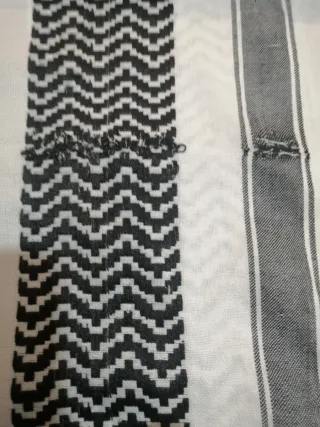Keffiyeh Palestinese Nero e Bianco
