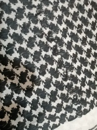 Keffiyeh Palestinese Nero e Bianco