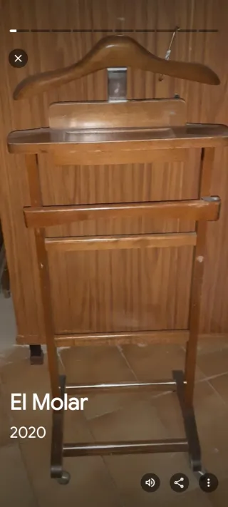 Galán de noche madera y metal