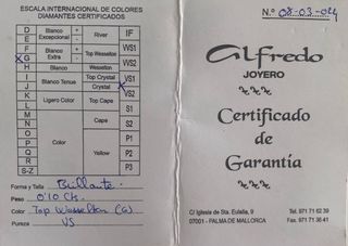 Anillo oro blanco esmeralda y brillantes.