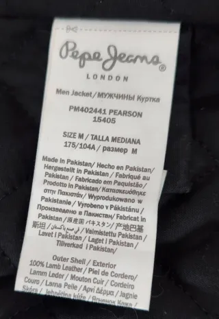 Chaqueta Biker Piel Pepe Jeans London negra