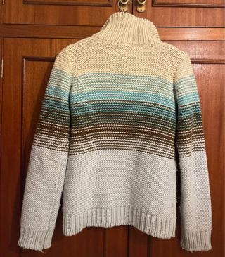 Chaqueta de punto Roxy beige y azul Talla M