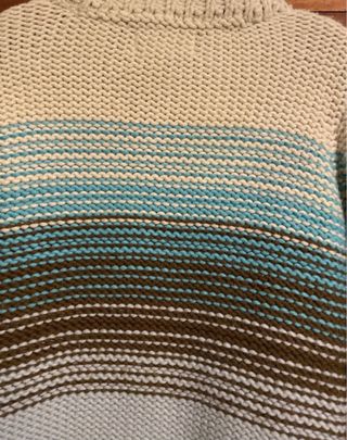 Chaqueta de punto Roxy beige y azul Talla M