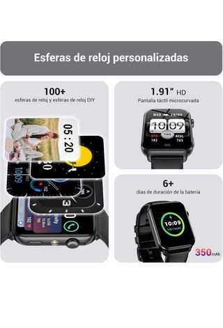 Reloj Inteligente Unisex Negro