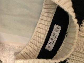 Jersey de rayas beige y negro talla única