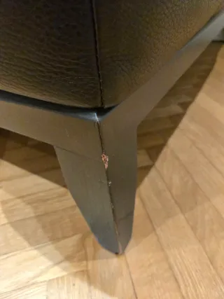 Divano angolare in pelle nero