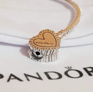 Pulsera Pandora Corazón Rosa Plata