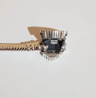 Pulsera Pandora Corazón Rosa Plata