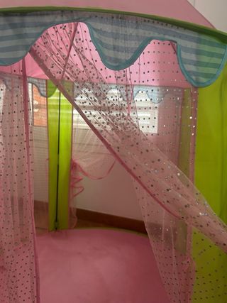 Casita Princesa Infantil Rosa con Cortinas