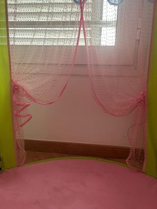 Casita Princesa Infantil Rosa con Cortinas