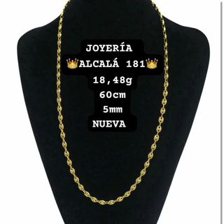 Cadena Oro 18K Calabrote 60cm 5mm 18,48g