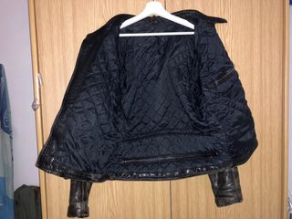 Chaqueta de moto de piel