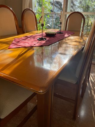 Mesa y 6 Sillas Comedor Mid-Century