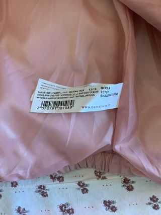 Piumino rosa con pelliccia bambina