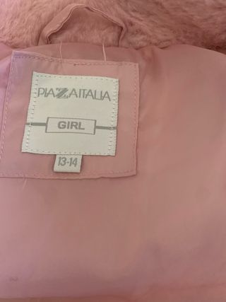 Piumino rosa con pelliccia bambina
