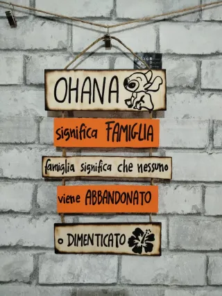 Targhetta Ohana con Stitch