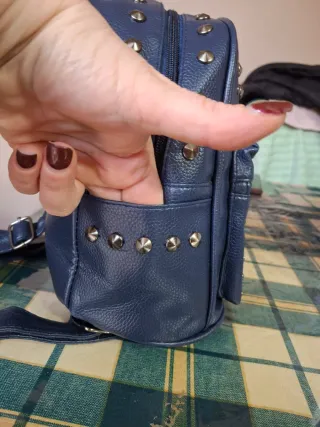 Zaino donna borchie blu