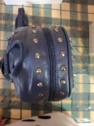 Zaino donna borchie blu