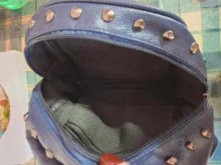 Zaino donna borchie blu