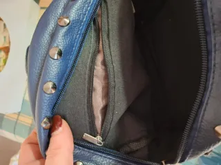 Zaino donna borchie blu