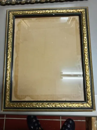 Marco Dorado y Plateado con Cristal