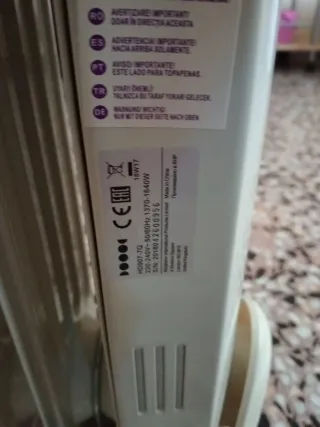 Radiador de aceite blanco