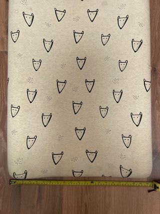 Cambiador + funda bebé estampado zorros.