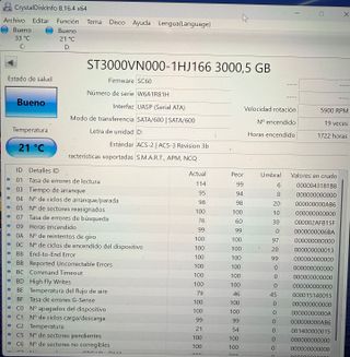 Disco Duro NAS Seagate 3TB st3000vn000-1hj166