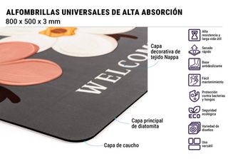 Alfombra Baño Diatomita Grande 80x50cm