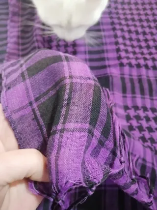 Foulard viola e nero in cotone