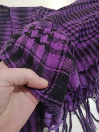 Foulard viola e nero in cotone