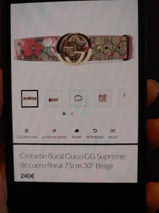 Cinturone Gucci Floral Rosa
