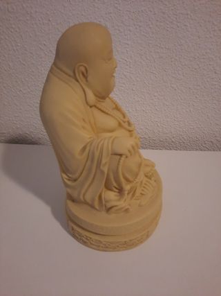 Figura buda de la suerte,de marmolina