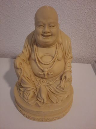 Figura buda de la suerte,de marmolina