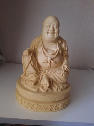 Figura buda de la suerte,de marmolina