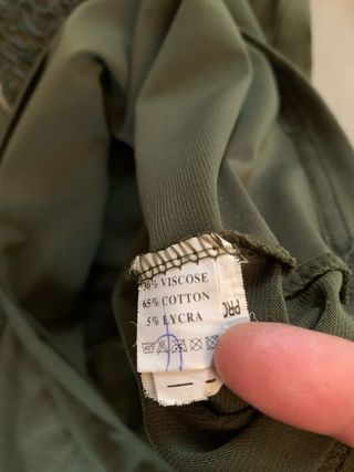 Maglia verde oliva con ricami taglia L/XL