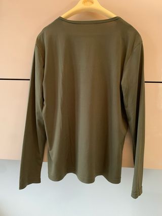 Maglia verde oliva con ricami taglia L/XL