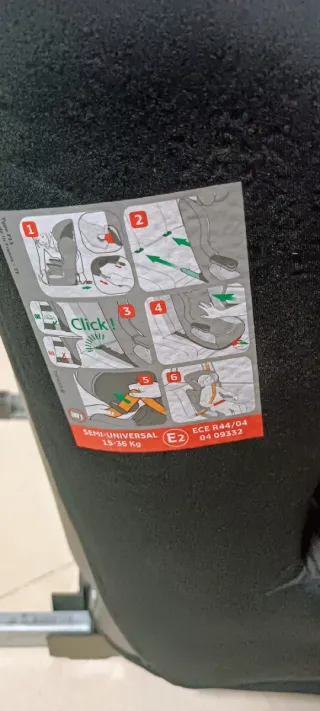Silla Coche Ferrari Isofix Negra de 15 a 36 kg.