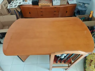Mesa comedor y 8 sillas madera