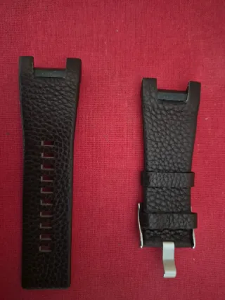 Correa de reloj de cuero marrón