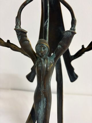 Lampada bronzo stile Art Nouveau