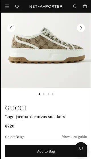 Sneakers Gucci Logo-jacquard Beige