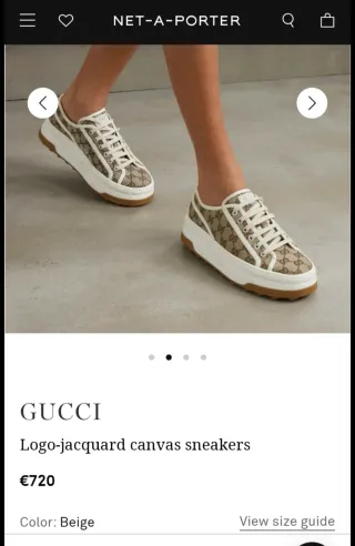 Sneakers Gucci Logo-jacquard Beige